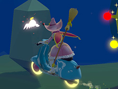 魔法少女がバイクに乗って空を舞う。ポイソフトがNintendo Switchダウンロードソフト「空飛ぶブンブンバーン」を3月3日発売