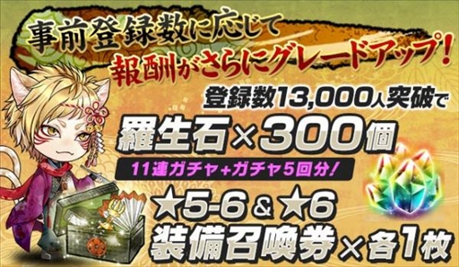 画像ギャラリー No.004のサムネイル画像 / Android版「あやかし百鬼夜行〜極〜」で事前登録の受付が開始。1万人突破で11連ガチャ1回分の羅生石などをもらえる