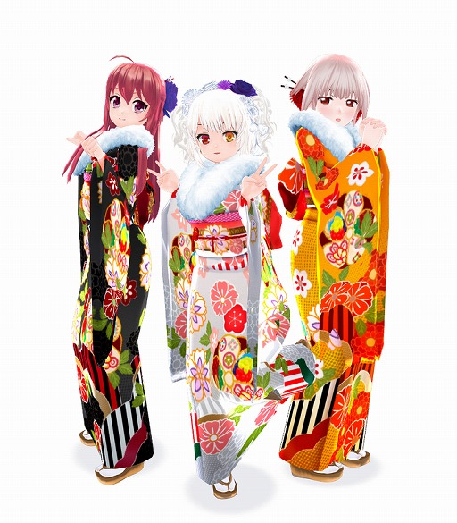 画像ギャラリー No.002のサムネイル画像 / 「ハニー×ブレイド2」,ハニーアワードガチャに髪形が切り替わる振袖コスチュームを追加