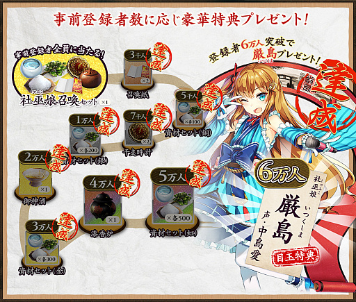 画像ギャラリー No.004のサムネイル画像 / 「社にほへと」,事前登録者数6万人突破で「厳島(CV:中島 愛)」の配布が決定。丹下 桜さん演じる社巫女「開成山」の情報も