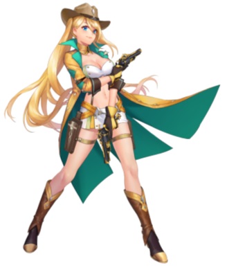 画像ギャラリー No.002のサムネイル画像 / 「ルナプリ from 天使帝國」に賞金稼ぎのカウガールが登場。記念の指名召喚ガチャも