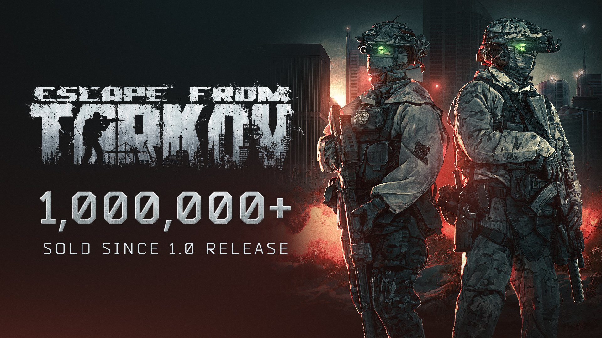 「Escape from Tarkov」,製品版リリースから100万本のセールスを達成。記念として“100万ルーブル”がもらえるコードを配布