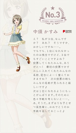 画像ギャラリー No.004のサムネイル画像 / 「ラブライブ！スクフェス」PERFECT Dream Projectで人気投票の結果が発表