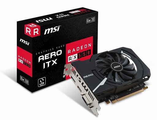 画像ギャラリー No.002のサムネイル画像 / 一部外排気仕様，全長155mmのMSI製RX 550カードが国内発売