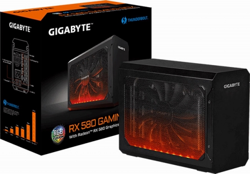 ���������꡼ No.001�Υ���ͥ������ / RX 580��ܤ�GIGABYTE�����դ�����ե��å����ܥå�����ȯ�䡣Thunderbolt 3��³