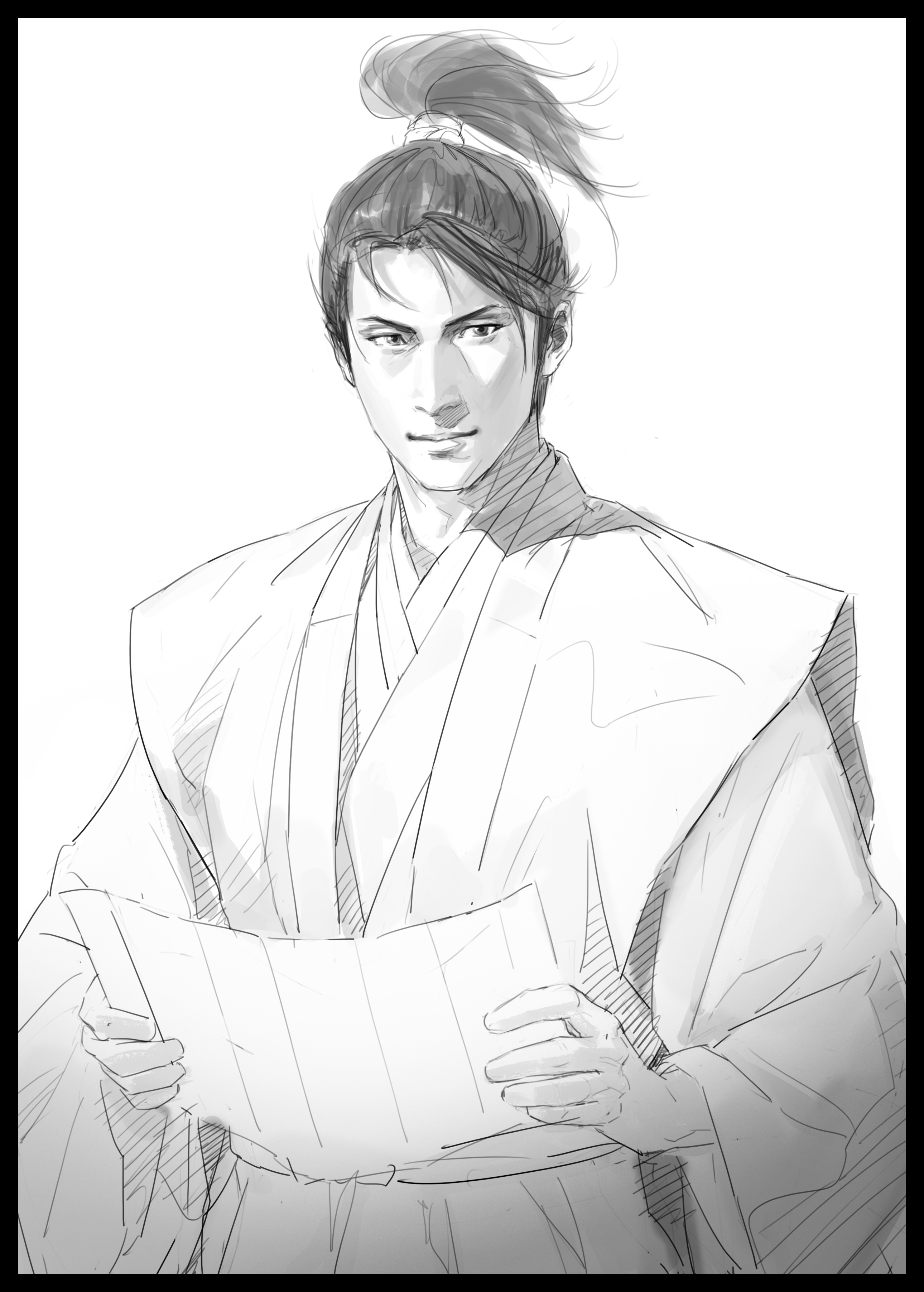 画像集 002 信長の野望 大志 に登場する竹中半兵衛のイラストを 4gamer