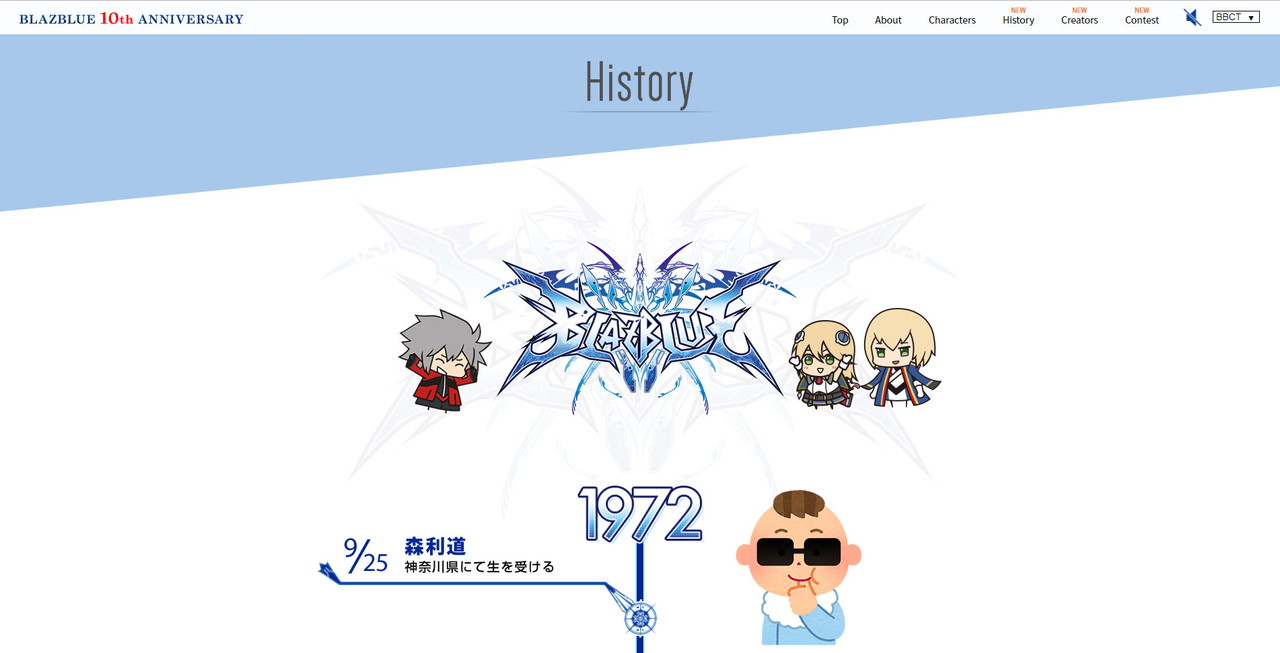 画像集 002 Blazblue 10周年anniversaryサイトで新規イラストや年表ページなど