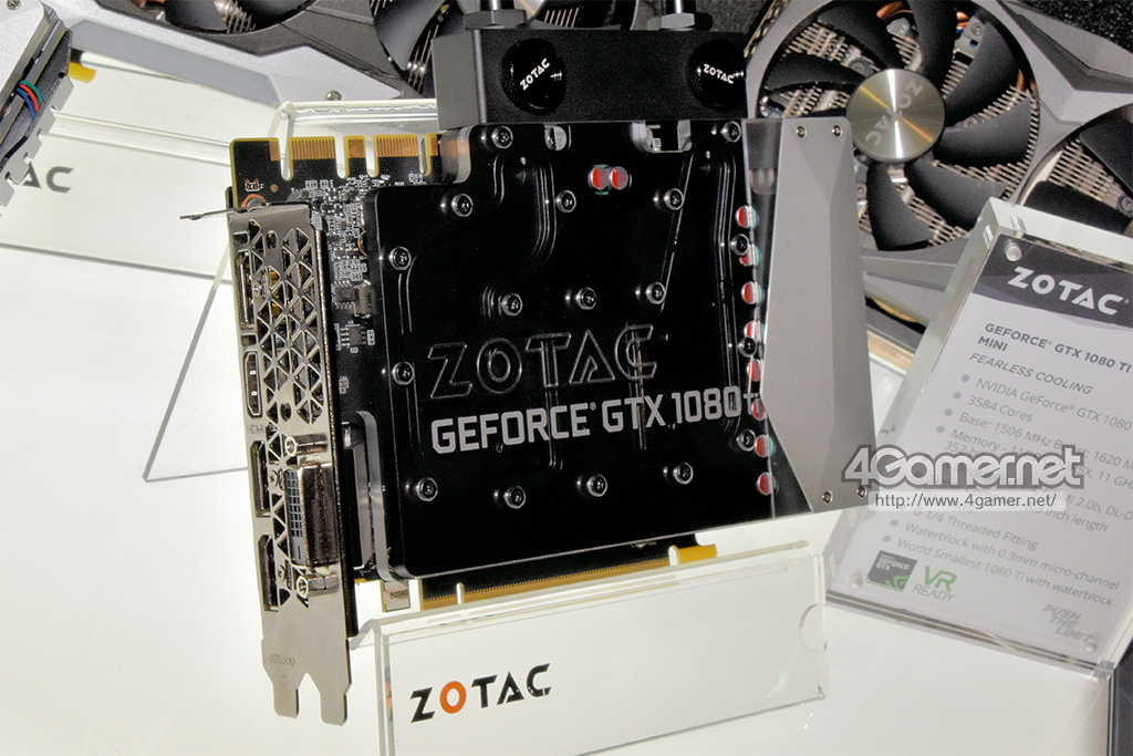ZOTAC，「世界最小のGTX 1080 Tiカード」やコンパクトな外付けグラフィックスボックスなどを準備中