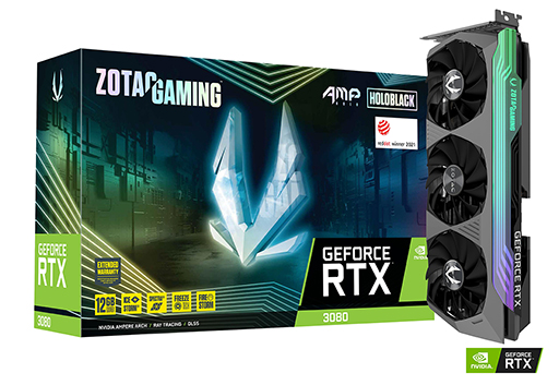 ZOTAC,OC仕様のメモリ12GB版RTX 3080搭載カードを国内発売