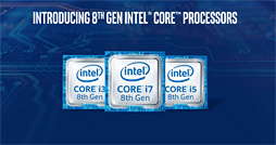 画像集#002のサムネイル/Intel，第8世代Coreプロセッサの薄型ノートPC＆2-in-1向けモデルを発表——TDP 15Wで4コア8スレッド対応を実現