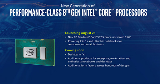 画像集#010のサムネイル/Intel，第8世代Coreプロセッサの薄型ノートPC＆2-in-1向けモデルを発表——TDP 15Wで4コア8スレッド対応を実現