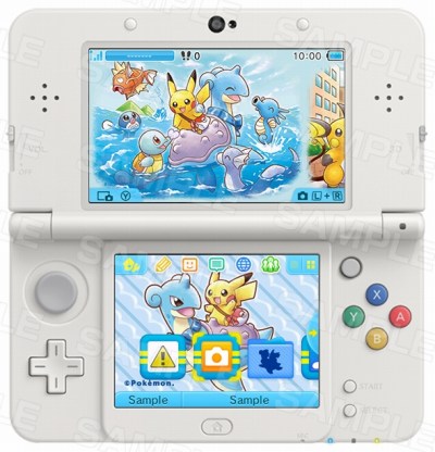ポケモン の3ds用テーマが配信 ボスごっこピカチュウ と ラプラスに乗って の2種