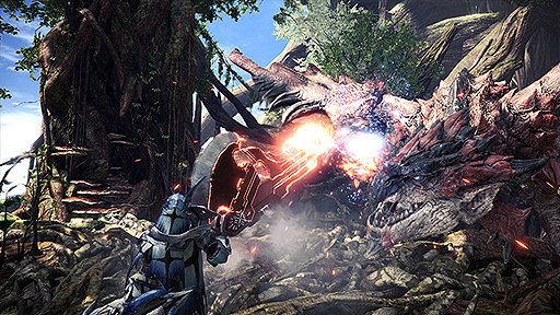 画像ギャラリー No.004のサムネイル画像 / 「MONSTER HUNTER: WORLD」,新フィールドやモンスター,14武器種のアクションを確認できるPVが公開。狩猟の4ステップを紹介する映像も