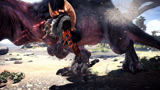 画像ギャラリー No.002のサムネイル画像 / 「MONSTER HUNTER WORLD: ICEBORNE」,新アクションの紹介動画が公開。今回はスラッシュアックスや弓など6つの武器種を一挙に