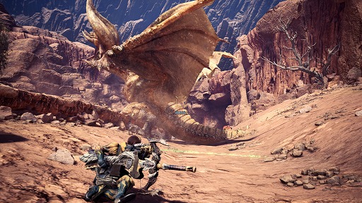 画像ギャラリー No.011のサムネイル画像 / 「MONSTER HUNTER WORLD: ICEBORNE」,新アクションの紹介動画が公開。今回はスラッシュアックスや弓など6つの武器種を一挙に