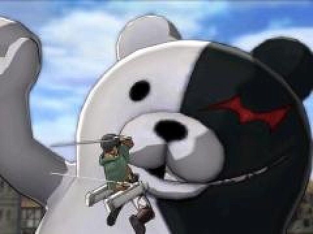 進撃の巨人2 未来の座標 に巨大モノクマが襲来 エクストラミッションクリアでモノクマ衣装が入手可能に