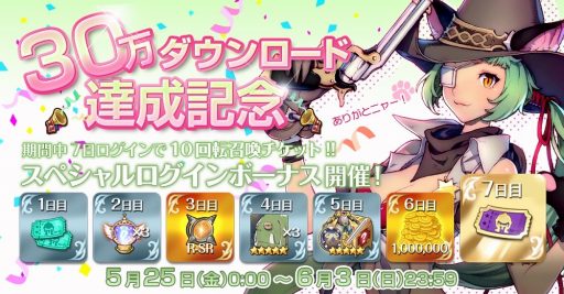 画像ギャラリー No.003のサムネイル画像 / 「フィンガーナイツクロス」,30万DL達成記念のスペシャルログインボーナスが5月25日より開催