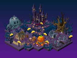 画像ギャラリー No.001のサムネイル画像 / 「サクッとソリティアシティ」,新たな町「ワールドツアー」&「ハロウィーン」が登場