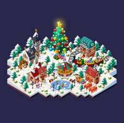 画像ギャラリー No.004のサムネイル画像 / 「サクッとソリティアシティ」第7の街「クリスマス」が登場