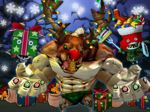 画像ギャラリー No.001のサムネイル画像 / 「ハッピーダンジョン」のクリスマスイベントで暴走トナカイが登場