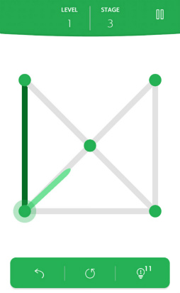 一筆で図形を描く スマホ向けパズル 頭が良くなる 一筆書き パズル ゲーム 1line を紹介する ほぼ 日刊スマホゲーム通信 第1480回