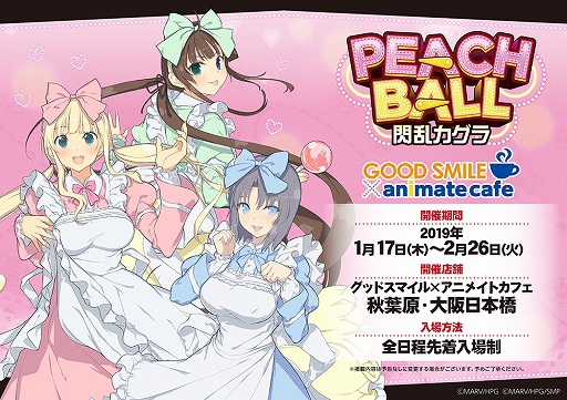 画像ギャラリー No.001のサムネイル画像 / 「PEACH BALL 閃乱カグラ」,アニメイトカフェとのコラボカフェ「閃乱カグラカフェ」が開催決定