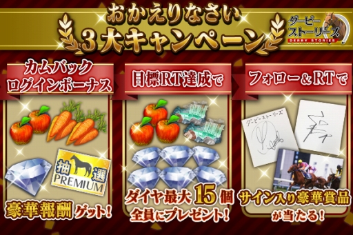 画像ギャラリー No.001のサムネイル画像 / 「ダービーストーリーズ」で3大カムバックキャンペーンが開催