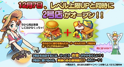 バーガーショップ経営ゲーム I Love バーガー 2号店がオープン可能に