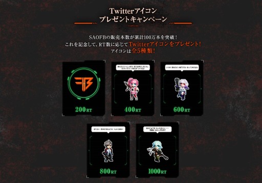 画像ギャラリー No.002のサムネイル画像 / 「SAO フェイタル・バレット」シリーズの累計販売本数が100万本を突破。Twitterアイコンプレゼントキャンペーンが開催