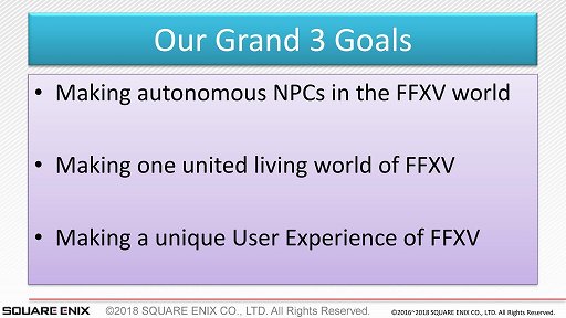 Gdc 18 Ffxvのゲームaiは 開発の工程にどう取り込まれたのか 日本のゲームai研究の第一人者が語る Ffxvのai概論