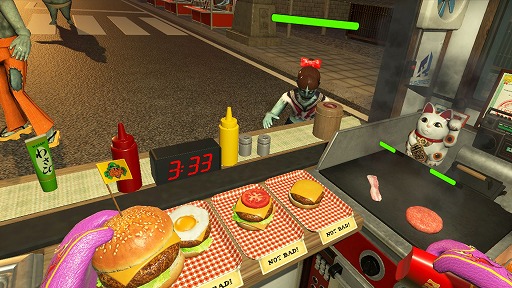 画像集 No.003のサムネイル画像 / VRゲーム初心者にもオススメ！　PS VR版「Dead Hungry」でお腹を空かせたゾンビにうまいハンバーガーを食わせよう