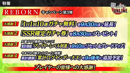 画像ギャラリー No.027のサムネイル画像 / 「龍オン」はREBORN PROJECTで“龍が如くファン向け”の作品へと生まれ変わる。「龍が如く ONLINE」ファンミーティング