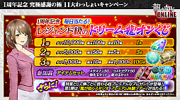 ���������꡼ No.028�Υ���ͥ������ / ��ζ��ǡ�� ONLINE�ס�SSR1�γ����̵��10Ϣ�����㤬�󤻤�1��ǯ��ǰ���٥�ȼ»ܡ�������η�̤ʤɤ�ȯɽ���줿���������ݡ���