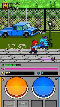 画像ギャラリー No.003のサムネイル画像 / P(パンチ)とK(キック)で敵をやっつけろ! iOS向けアクションゲーム「PPKP」を紹介する「(ほぼ)日刊スマホゲーム通信」第1512回