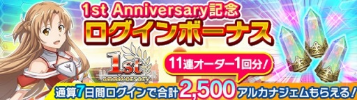 ���������꡼ No.008�Υ���ͥ������ / ��SAO ����ƥ���롦�ե��������ס�1��ǯ��ǰ���٥�Ȥ����š�����ǽ�֥С����ȥ�����פ����