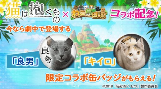 画像ギャラリー No.004のサムネイル画像 / 「ねこ島日記」,映画「猫は抱くもの」とのコラボキャンペーンが6月16日より開催