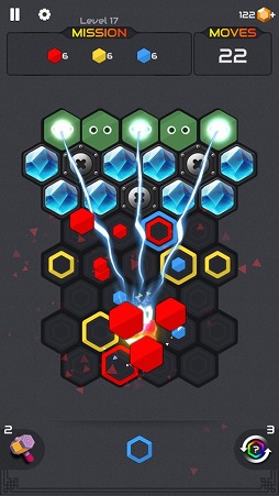 画像ギャラリー No.007のサムネイル画像 / ブロックの配置を考えるパズルゲーム「ヘキサブラスト-ブロックパズル」を紹介する「(ほぼ)日刊スマホゲーム通信」第1552回