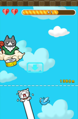 画像ギャラリー No.008のサムネイル画像 / のびる猫に猫缶を届けよう。スマホ向けタップゲーム「のび猫 成層圏」を紹介する「(ほぼ)日刊スマホゲーム通信」第1557回