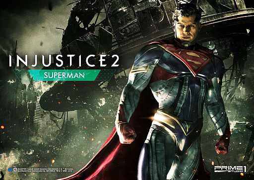 格闘ゲーム Injustice 2 に登場する スーパーマン がスタチューで登場 Dx版は表情やポーズの変更が可能
