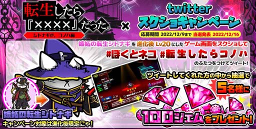 画像ギャラリー No.003のサムネイル画像 / 「ぼくとネコ」,イベントクエスト“転生したらコノハだった”開催中。転生シトナギの獲得チャンス