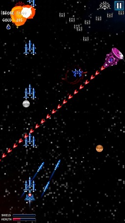 画像ギャラリー No.003のサムネイル画像 / 弾幕系シューティング「ギャラクシーアサルトフォース」を紹介する「(ほぼ)日刊スマホゲーム通信」第1571回