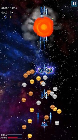 画像ギャラリー No.006のサムネイル画像 / 弾幕系シューティング「ギャラクシーアサルトフォース」を紹介する「(ほぼ)日刊スマホゲーム通信」第1571回