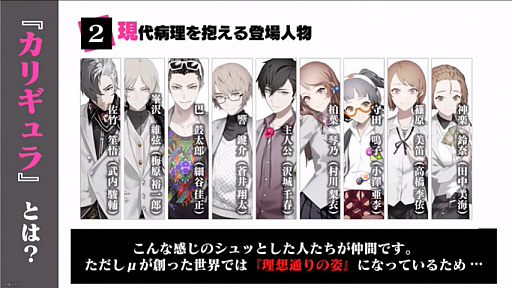 画像ギャラリー No.005のサムネイル画像 / 「『Caligula -カリギュラ-』2大新情報発表会」が開催。PS4向け新作「Caligula Overdose/カリギュラ オーバードーズ」とアニメ「Caligula -カリギュラ-」が発表