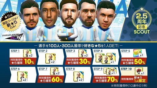 画像ギャラリー No.008のサムネイル画像 / 「サカつくRTW」2.5周年を記念してアルゼンチンを代表するスーパースターが集結