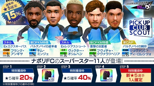 画像ギャラリー No.002のサムネイル画像 / 「サカつくRTW」,イタリアクラブの新★5選手が登場するピックアップクラブSCOUTを開催