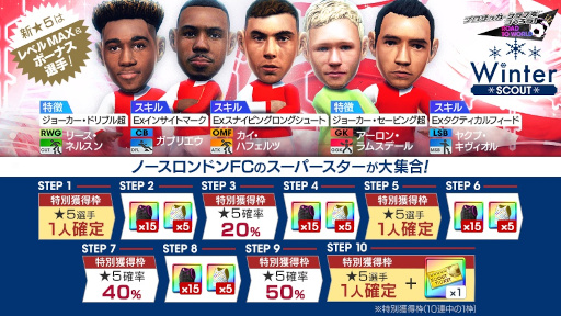 画像ギャラリー No.001のサムネイル画像 / サカつくRTW,新★5選手などが登場するWINTER SCOUTを開催