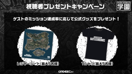 画像ギャラリー No.002のサムネイル画像 / 「OPENREC.tv」にて，バラエティ番組「PUBG MOBILE 学園」の生放送が6月7日20:00にスタート