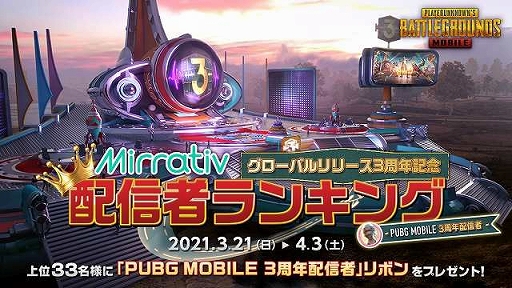 ���������꡼ No.005�Υ���ͥ������ / ��PUBG MOBILE�ס��������Х��Ǥ��ۿ�3��ǯ���ߥ����Ȥ�3��21���˥����ץ�