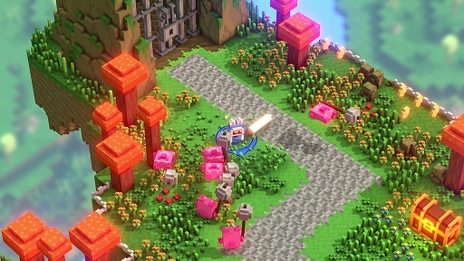 画像ギャラリー No.002のサムネイル画像 / PS4/Switch用ソフト「Riverbond」が本日配信開始。すべてが四角いブロックで作られた世界で冒険するアクションADV