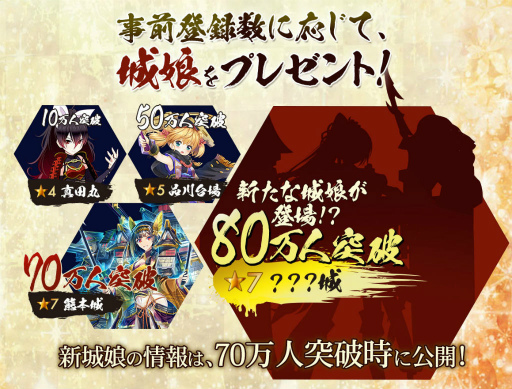 画像ギャラリー No.004のサムネイル画像 / 「御城プロジェクト:RE〜CASTLE DEFENSE〜」事前登録者数が50万人突破